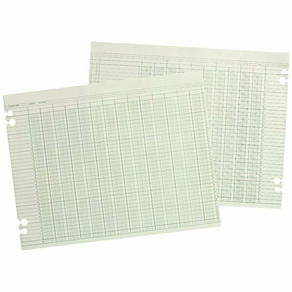 Wilson Jones G5024 11'' X 17'' Green 24 Column Accounting Sheet, 100PK 139WG5024A